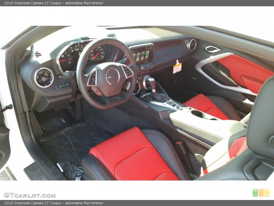 Adrenaline Red 2016 Chevrolet Camaro Interiors