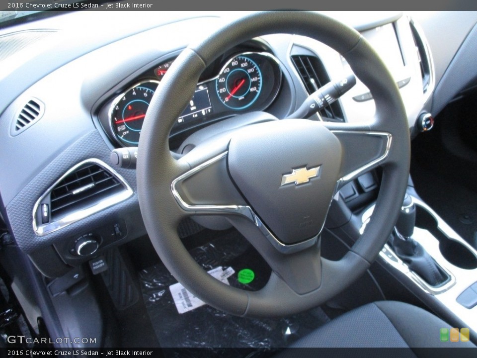 Jet Black Interior Steering Wheel for the 2016 Chevrolet Cruze LS Sedan #111933282