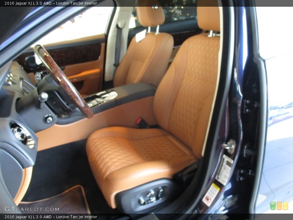 London Tan/Jet Interior Front Seat for the 2016 Jaguar XJ L 3.0 AWD #111934028