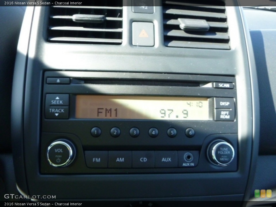 Charcoal Interior Controls for the 2016 Nissan Versa S Sedan #111938799