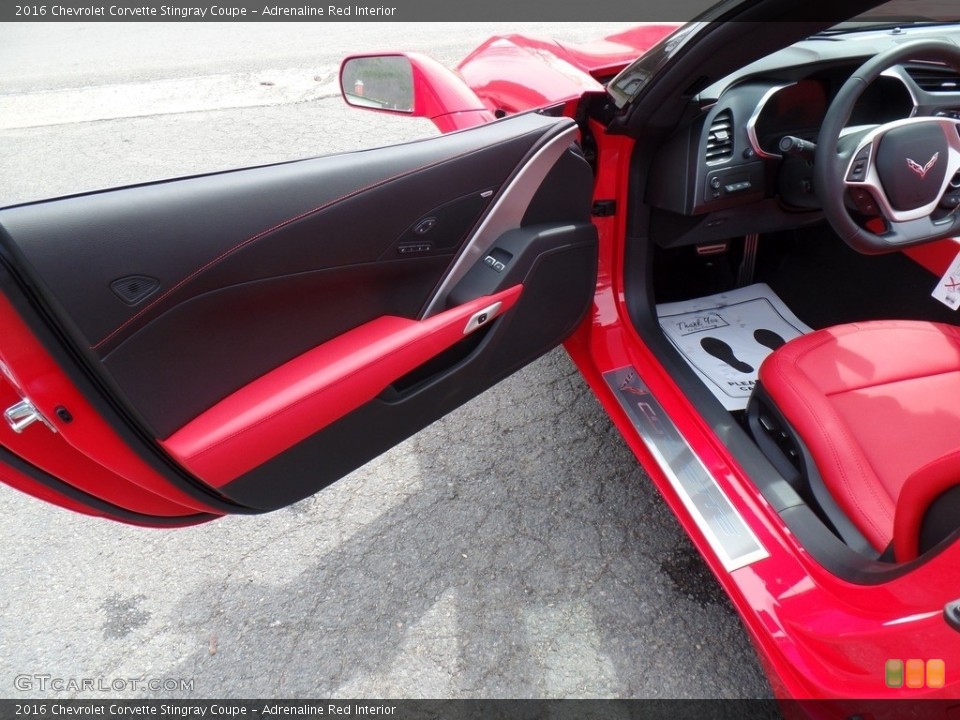 Adrenaline Red Interior Door Panel for the 2016 Chevrolet Corvette Stingray Coupe #111963346