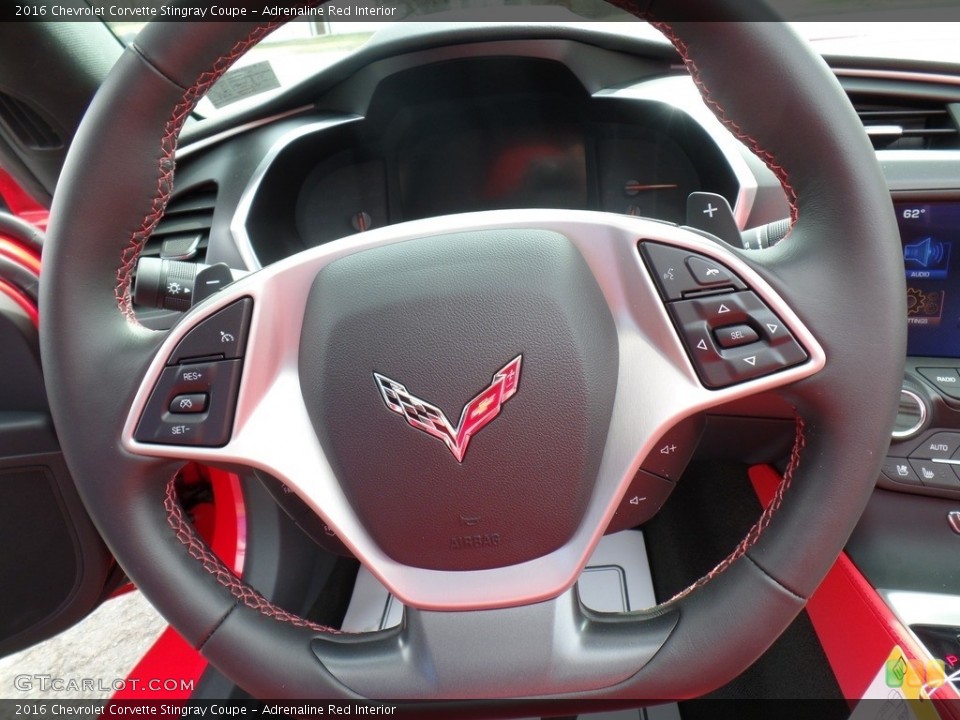 Adrenaline Red Interior Steering Wheel for the 2016 Chevrolet Corvette Stingray Coupe #111963514