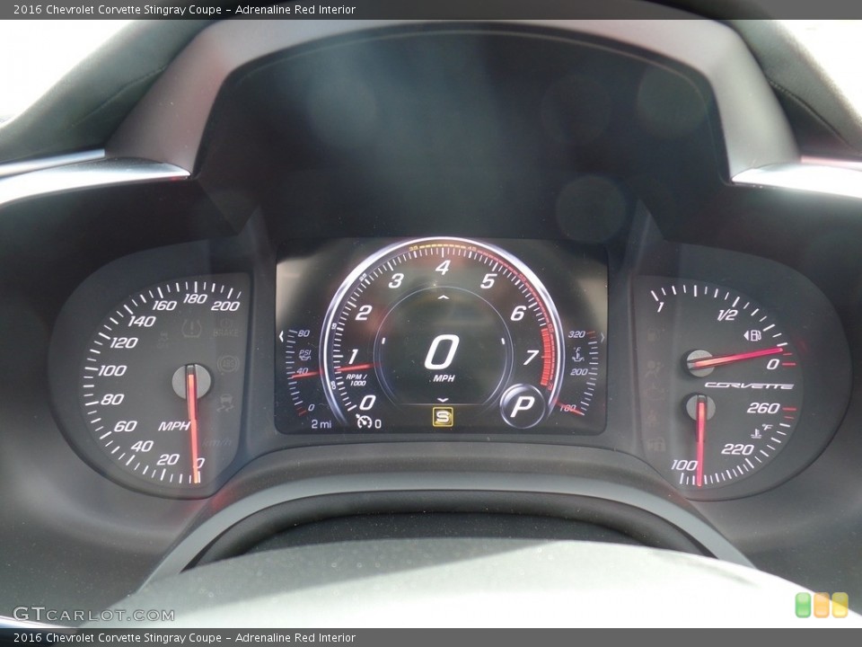 Adrenaline Red Interior Gauges for the 2016 Chevrolet Corvette Stingray Coupe #111963619