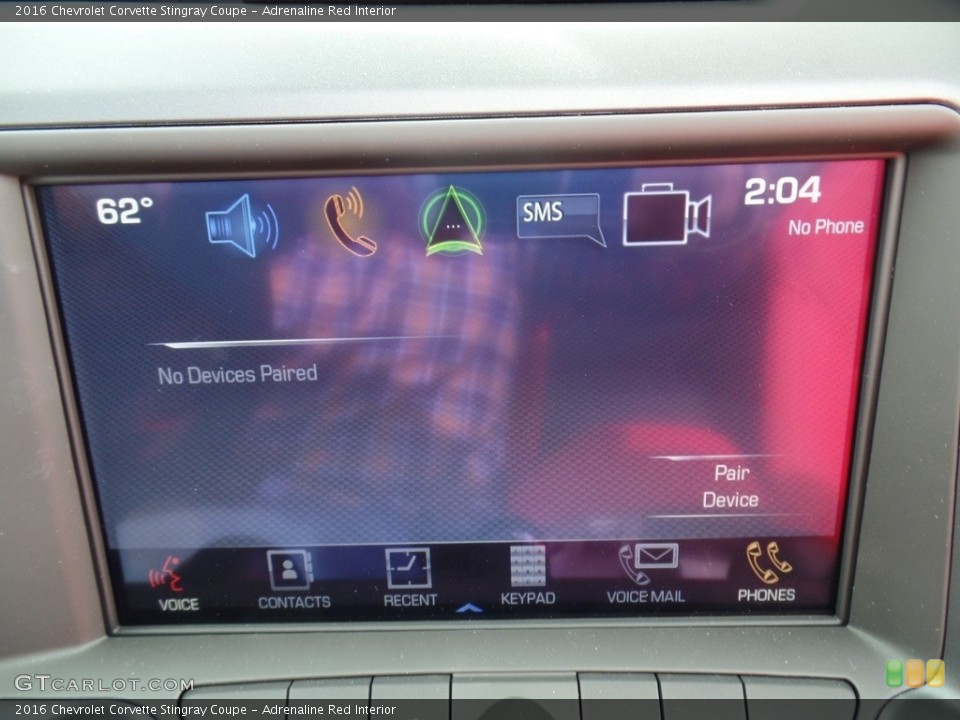 Adrenaline Red Interior Controls for the 2016 Chevrolet Corvette Stingray Coupe #111963859
