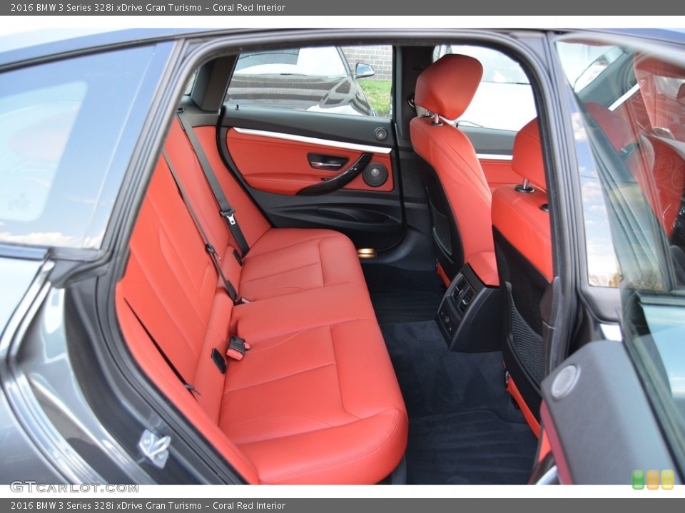 Coral Red Interior Rear Seat for the 2016 BMW 3 Series 328i xDrive Gran Turismo #111992064