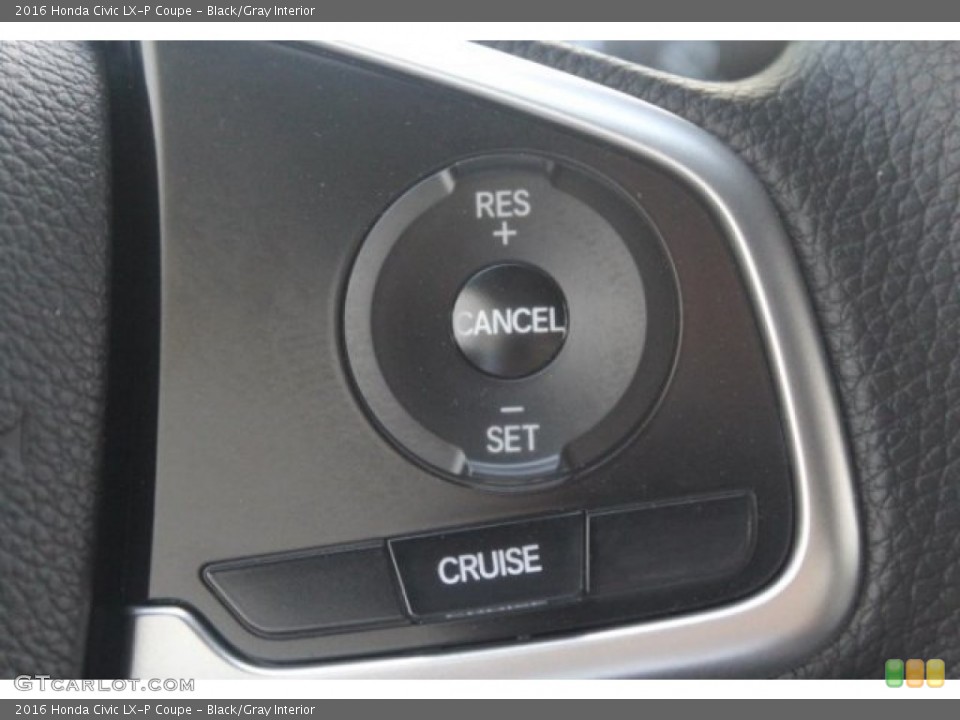 Black/Gray Interior Controls for the 2016 Honda Civic LX-P Coupe #112024956