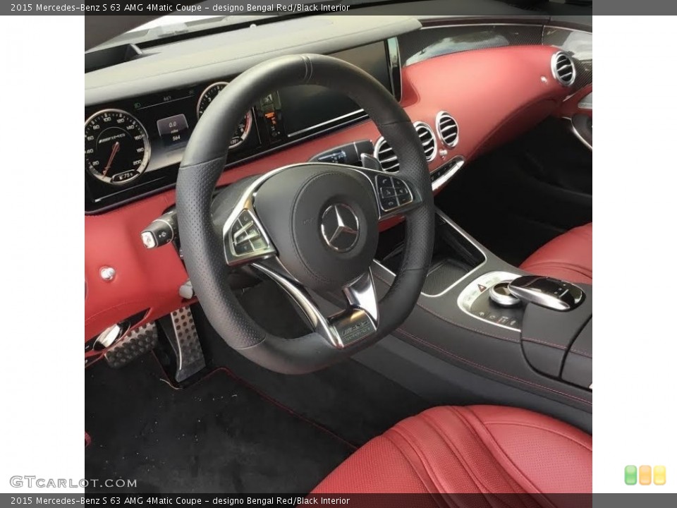 designo Bengal Red/Black 2015 Mercedes-Benz S Interiors