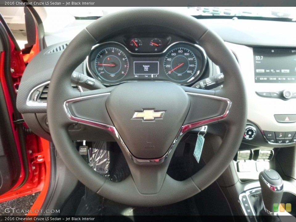 Jet Black Interior Steering Wheel for the 2016 Chevrolet Cruze LS Sedan #112041787