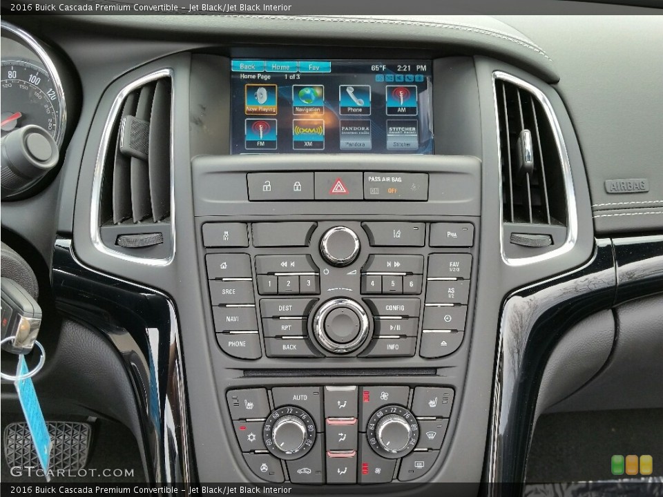 Jet Black/Jet Black Interior Controls for the 2016 Buick Cascada Premium Convertible #112045138