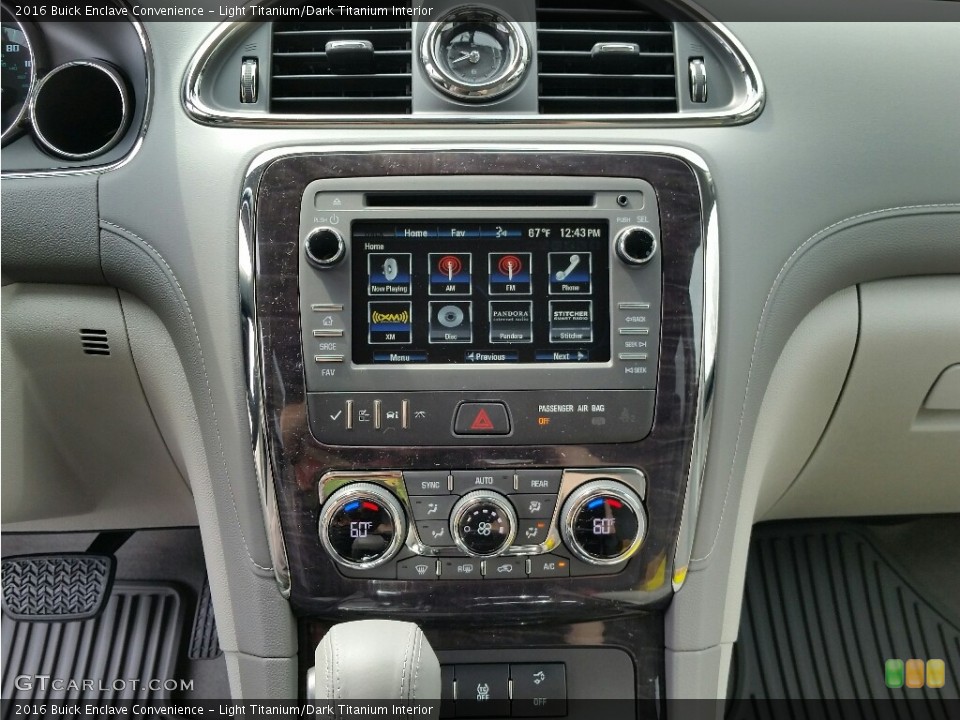 Light Titanium/Dark Titanium Interior Controls for the 2016 Buick Enclave Convenience #112047813