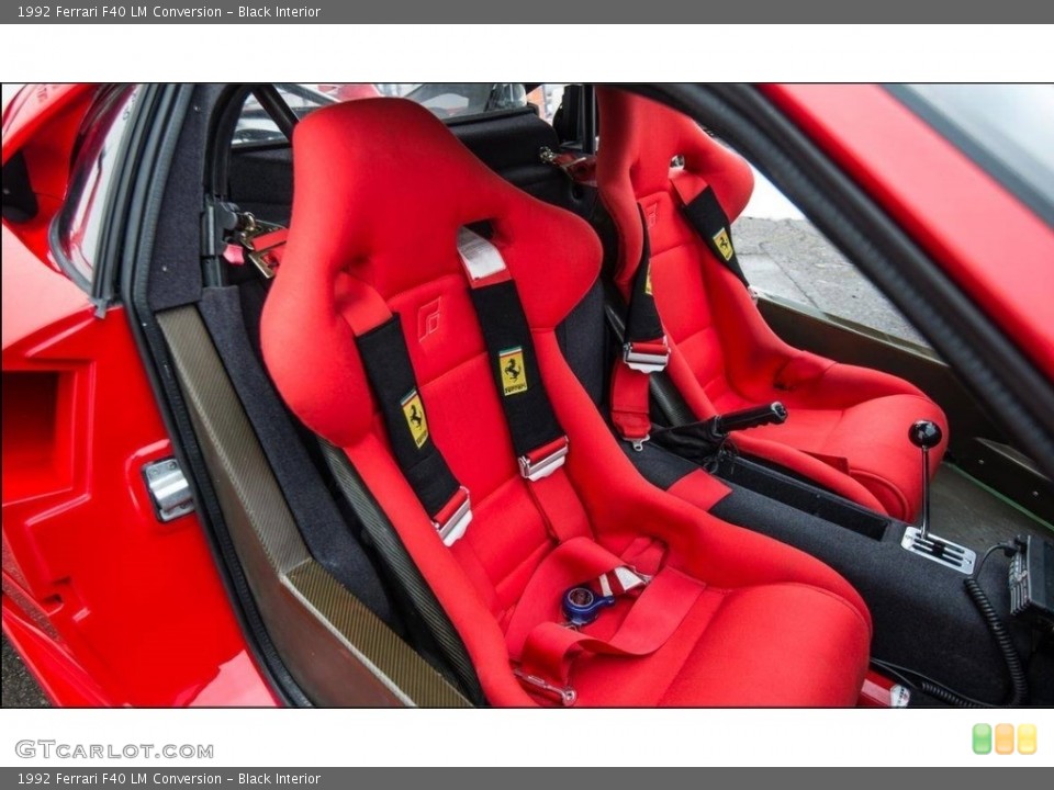 Black Interior Front Seat For The 1992 Ferrari F40 Lm