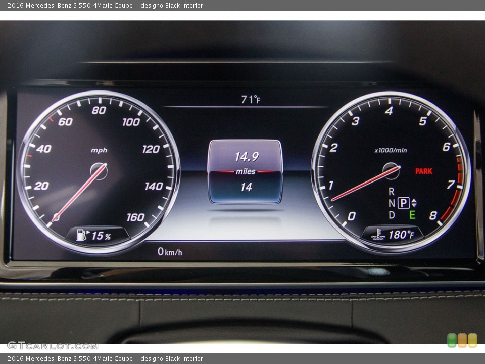 designo Black Interior Gauges for the 2016 Mercedes-Benz S 550 4Matic Coupe #112089724