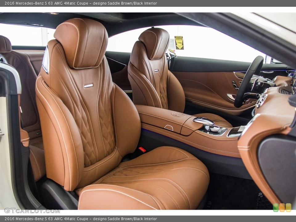 designo Saddle Brown/Black Interior Front Seat for the 2016 Mercedes-Benz S 63 AMG 4Matic Coupe #112089872