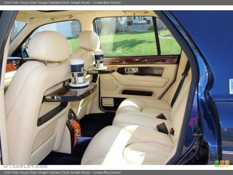 Cream/Blue Interior Rear Seat for the 2000 Rolls-Royce Silver Seraph  #112118308