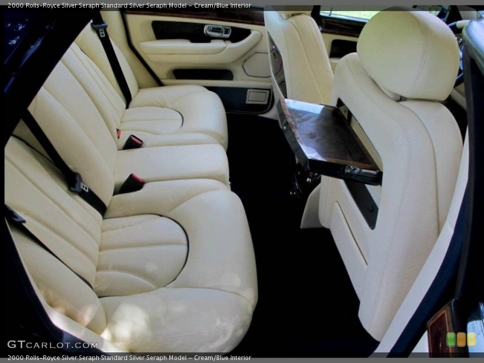 Cream/Blue Interior Rear Seat for the 2000 Rolls-Royce Silver Seraph  #112118332