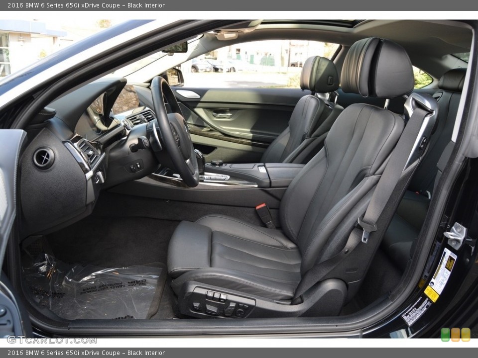Black Interior Front Seat for the 2016 BMW 6 Series 650i xDrive Coupe #112135279