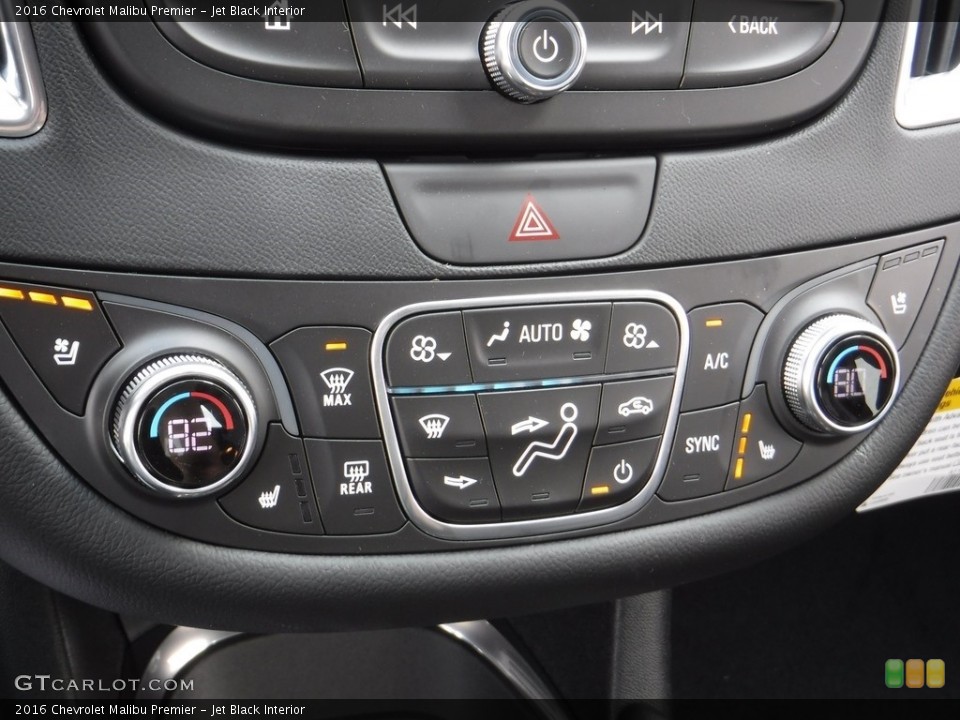 Jet Black Interior Controls for the 2016 Chevrolet Malibu Premier #112142785