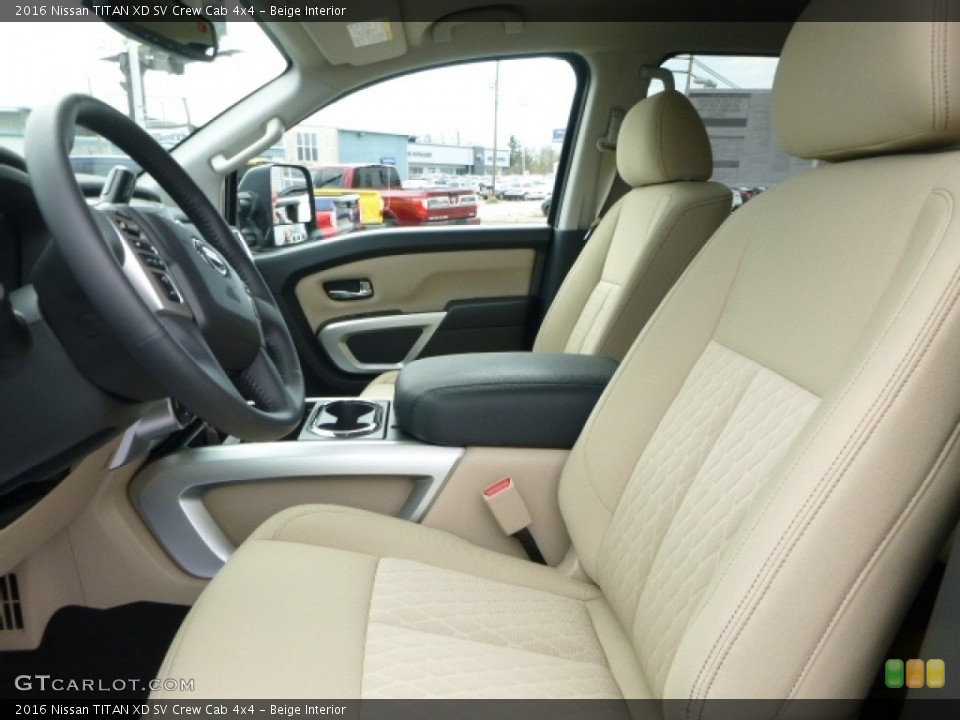 Beige Interior Front Seat for the 2016 Nissan TITAN XD SV Crew Cab 4x4 #112142850