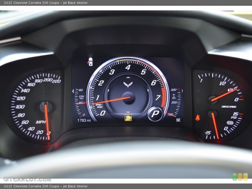 Jet Black Interior Gauges for the 2015 Chevrolet Corvette Z06 Coupe #112160449