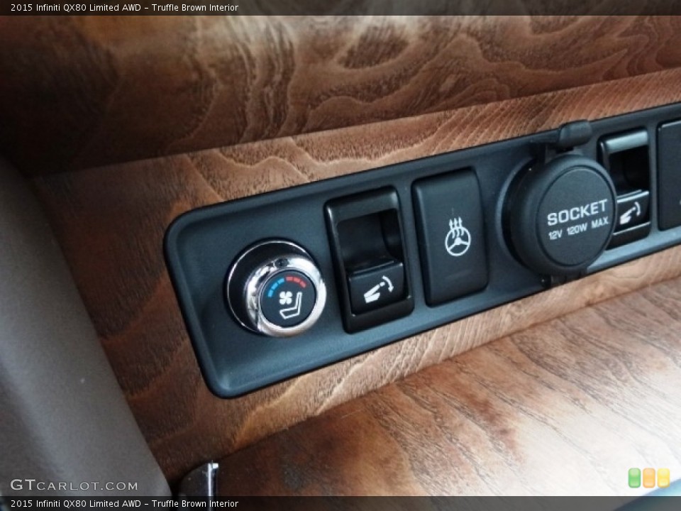 Truffle Brown Interior Controls for the 2015 Infiniti QX80 Limited AWD #112161946