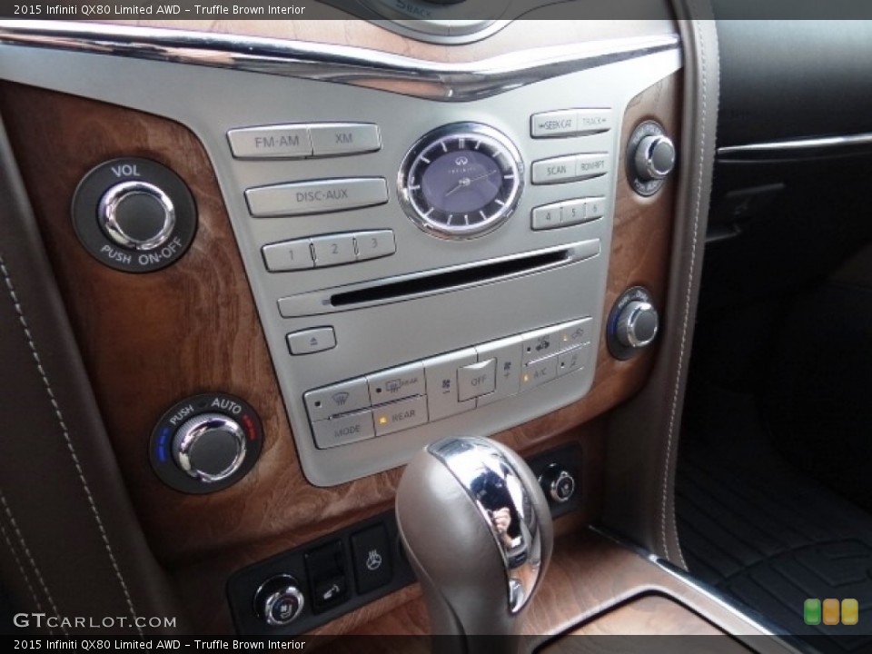 Truffle Brown Interior Controls for the 2015 Infiniti QX80 Limited AWD #112161967