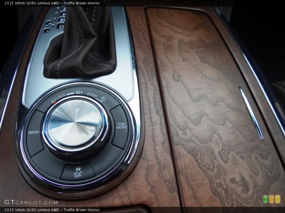Truffle Brown Interior Controls for the 2015 Infiniti QX80 Limited AWD #112161985