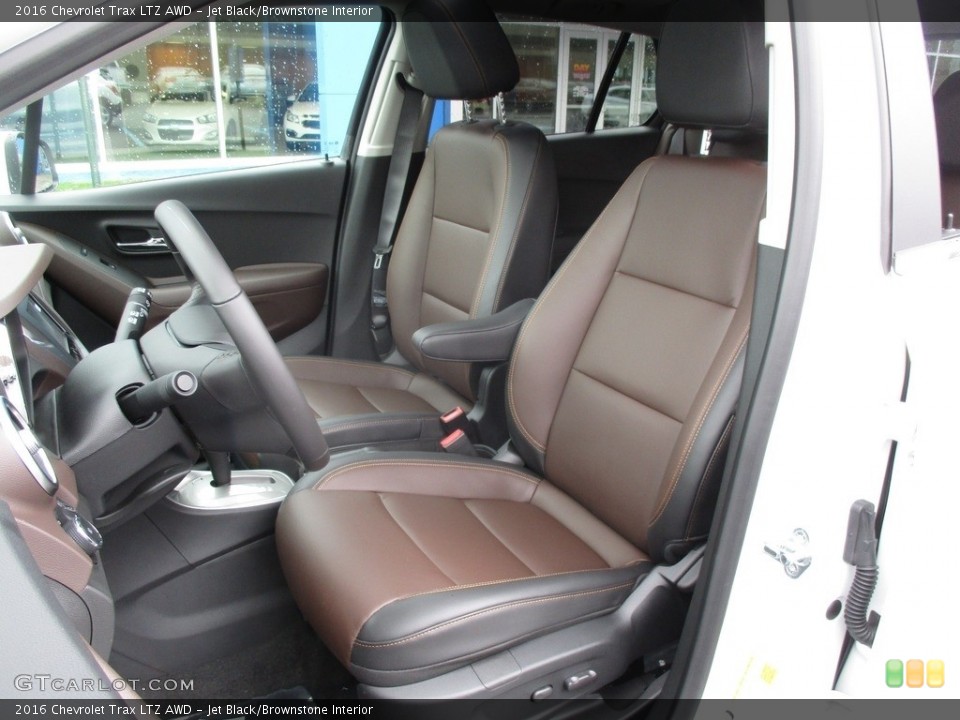 Jet Black/Brownstone Interior Front Seat for the 2016 Chevrolet Trax LTZ AWD #112166494