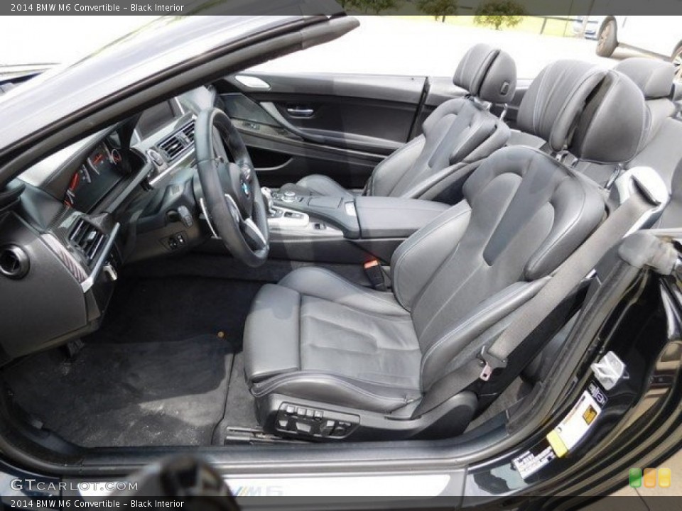 Black Interior Front Seat for the 2014 BMW M6 Convertible #112175506