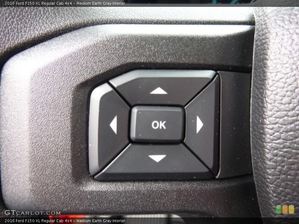 Medium Earth Gray Interior Controls for the 2016 Ford F150 XL Regular Cab 4x4 #112175721