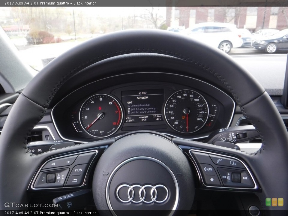Black Interior Steering Wheel for the 2017 Audi A4 2.0T Premium quattro #112190052