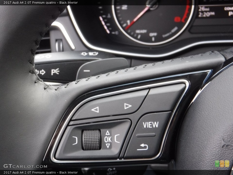 Black Interior Controls for the 2017 Audi A4 2.0T Premium quattro #112190076
