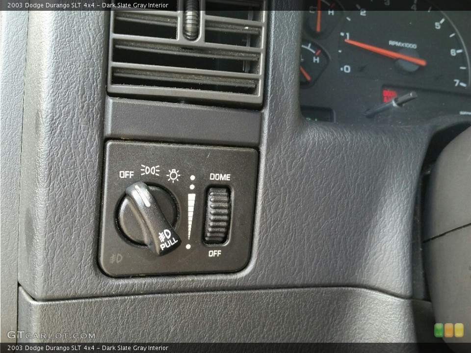 Dark Slate Gray Interior Controls for the 2003 Dodge Durango SLT 4x4 #112190607