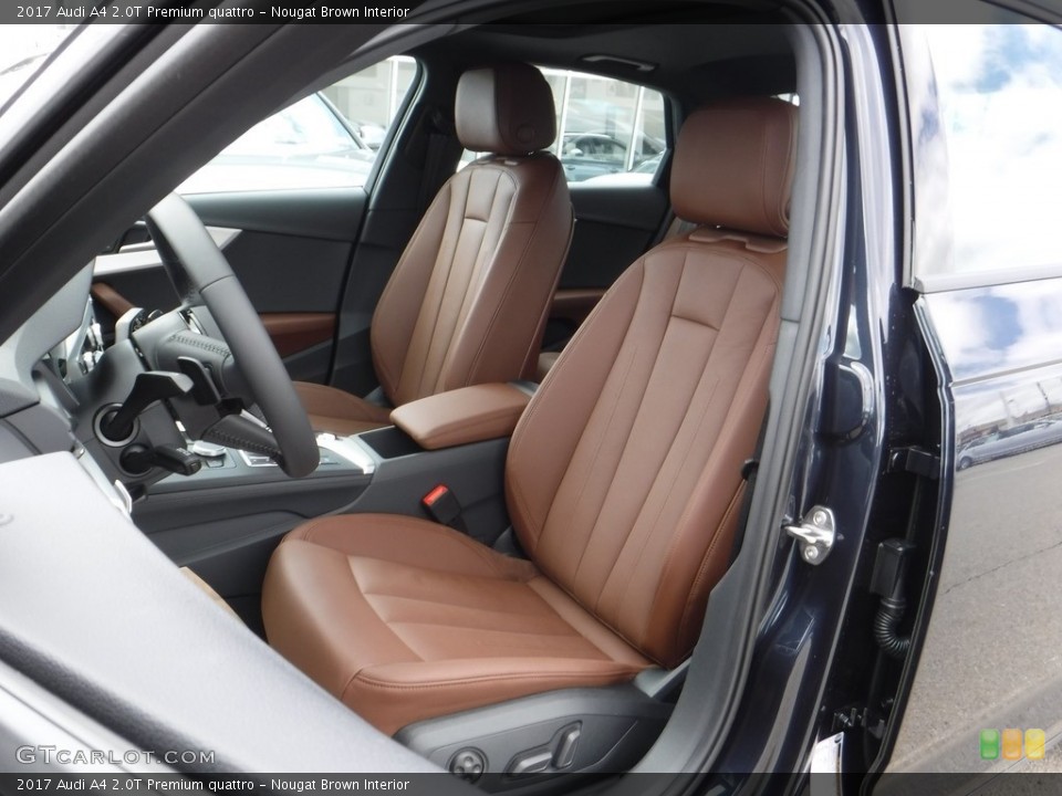 Nougat Brown Interior Front Seat for the 2017 Audi A4 2.0T Premium quattro #112192731