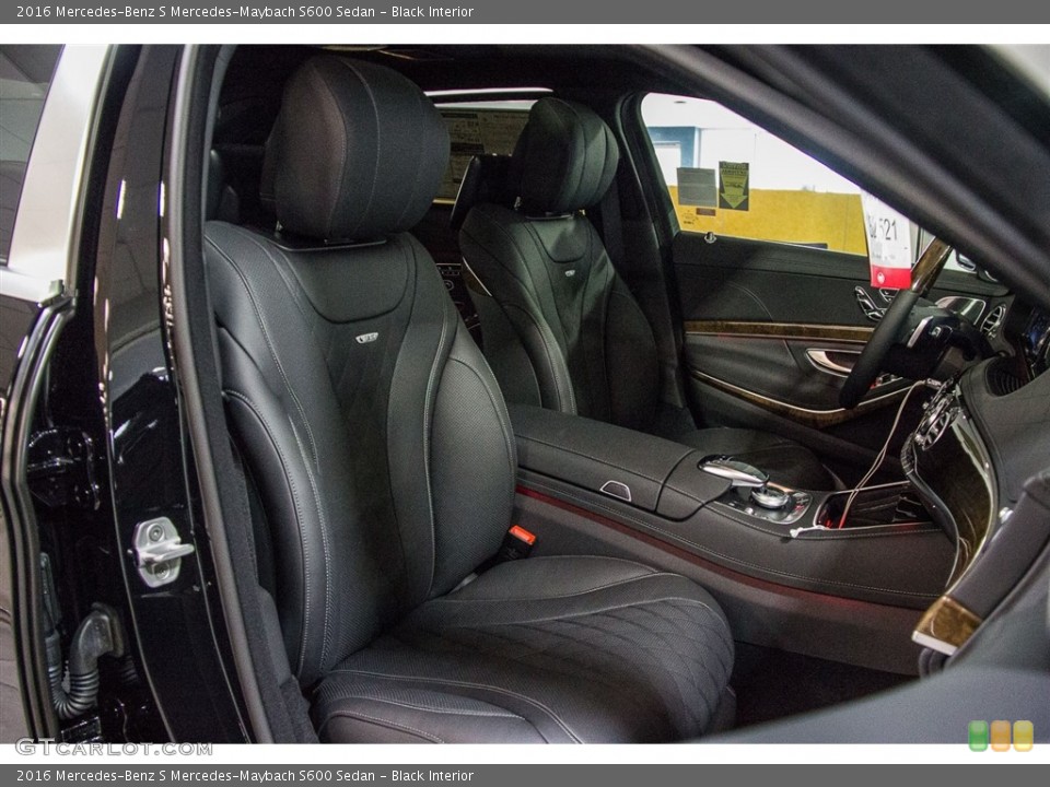 Black Interior Front Seat for the 2016 Mercedes-Benz S Mercedes-Maybach S600 Sedan #112197531
