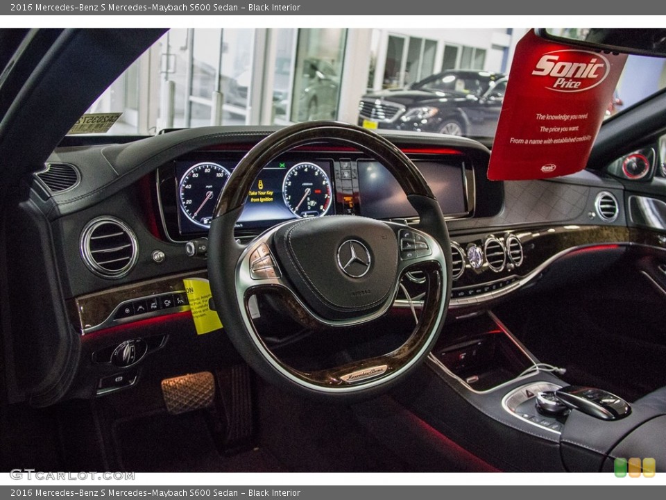 Black Interior Dashboard for the 2016 Mercedes-Benz S Mercedes-Maybach S600 Sedan #112197588