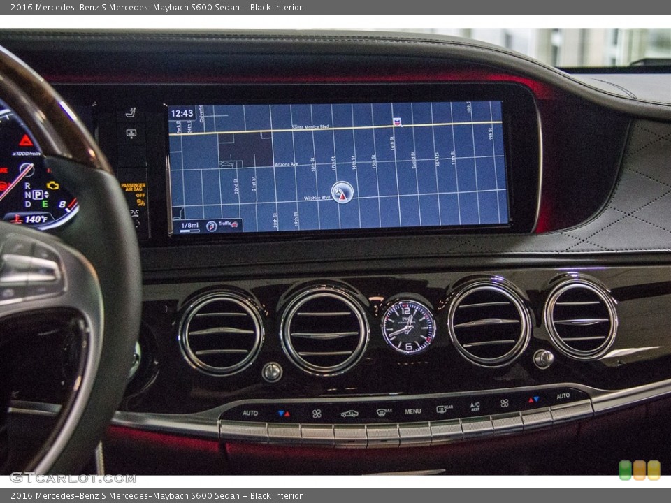 Black Interior Navigation for the 2016 Mercedes-Benz S Mercedes-Maybach S600 Sedan #112197654