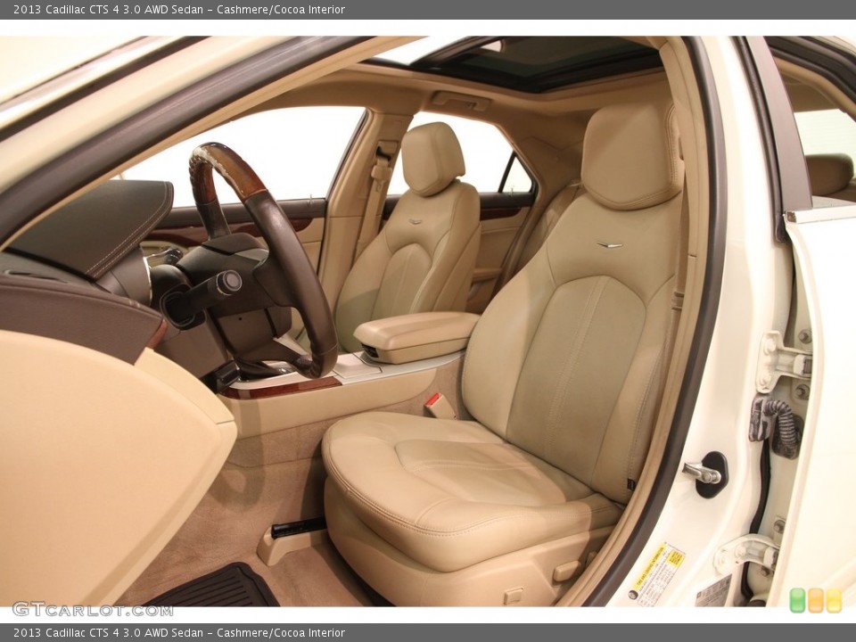 Cashmere/Cocoa Interior Front Seat for the 2013 Cadillac CTS 4 3.0 AWD Sedan #112223097