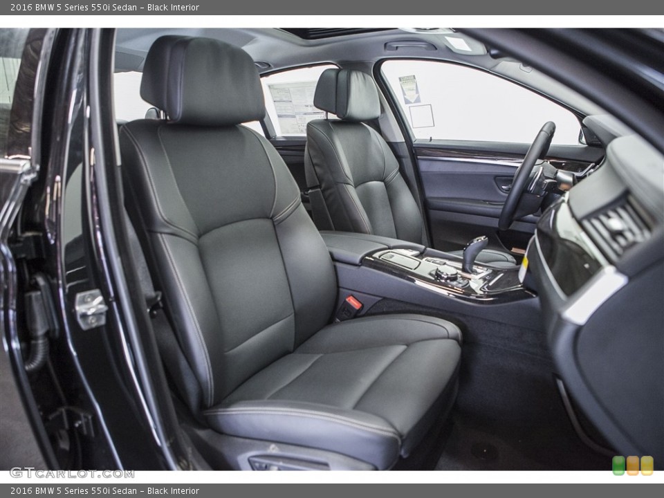 Black Interior Front Seat for the 2016 BMW 5 Series 550i Sedan #112246955