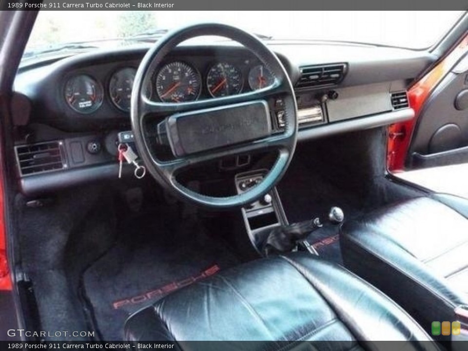 Black Interior Prime Interior for the 1989 Porsche 911 Carrera Turbo Cabriolet #112286331