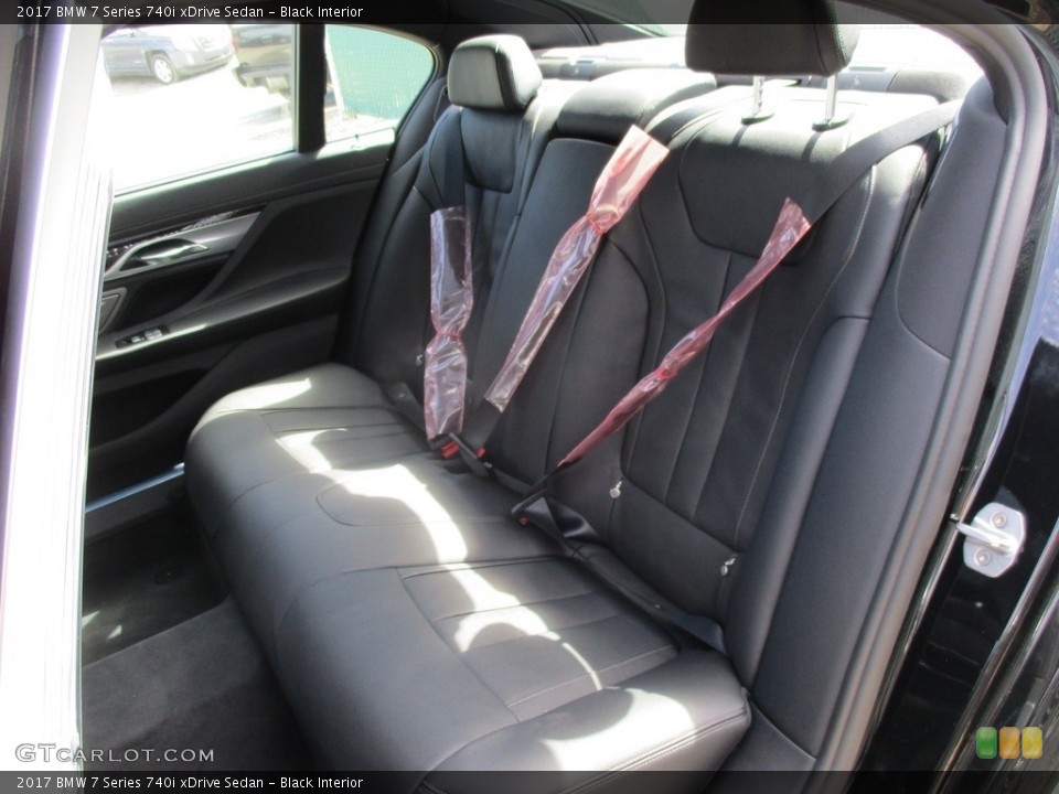 Black Interior Rear Seat for the 2017 BMW 7 Series 740i xDrive Sedan #112290102