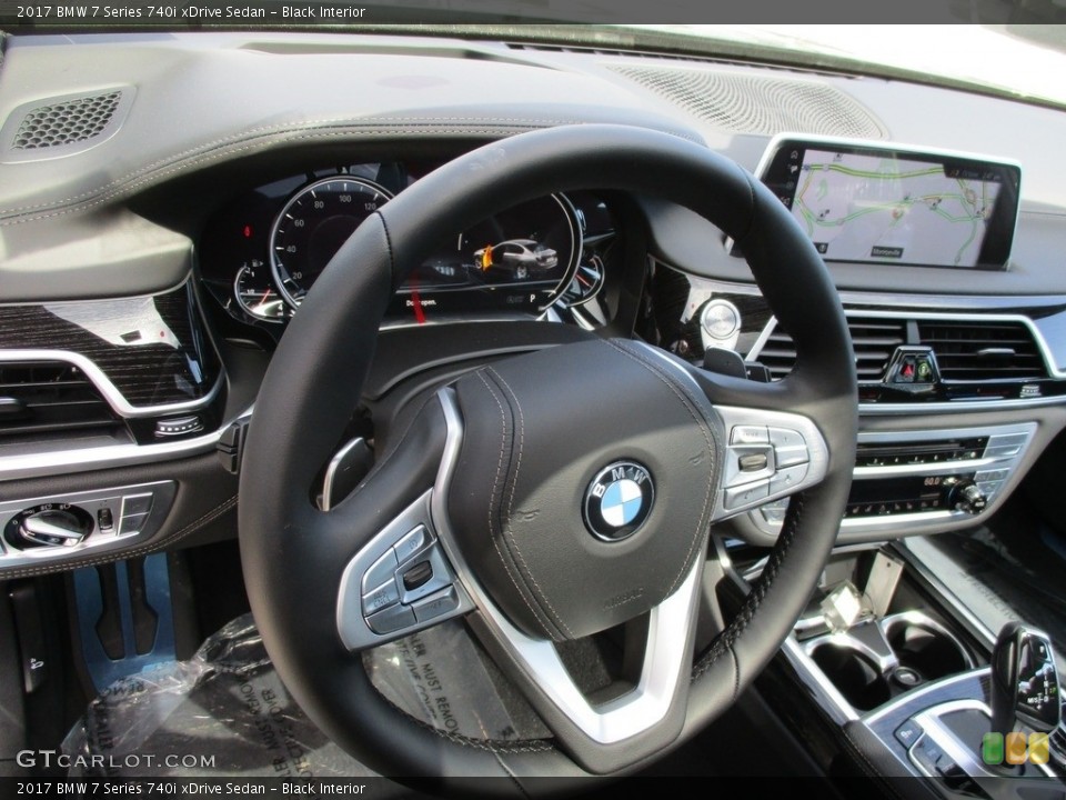 Black Interior Steering Wheel for the 2017 BMW 7 Series 740i xDrive Sedan #112290127