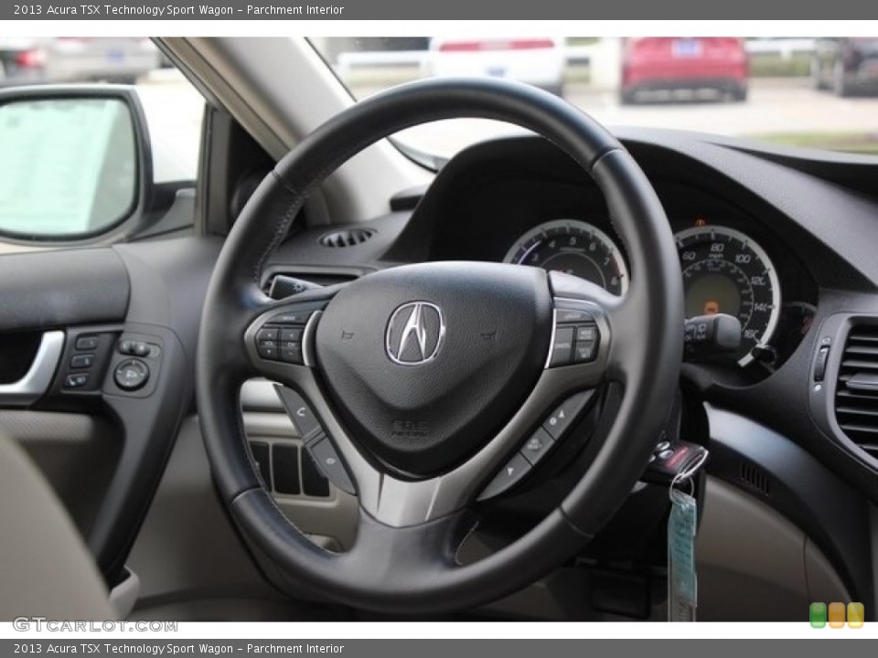 Parchment Interior Steering Wheel for the 2013 Acura TSX Technology Sport Wagon #112294869