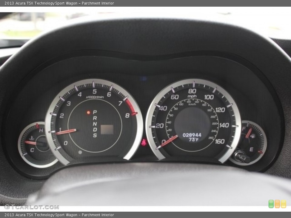 Parchment Interior Gauges for the 2013 Acura TSX Technology Sport Wagon #112294884