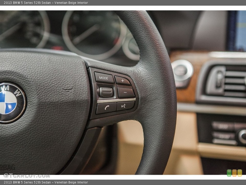 Venetian Beige Interior Controls for the 2013 BMW 5 Series 528i Sedan #112303734