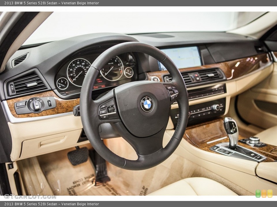 Venetian Beige Interior Dashboard for the 2013 BMW 5 Series 528i Sedan #112303764