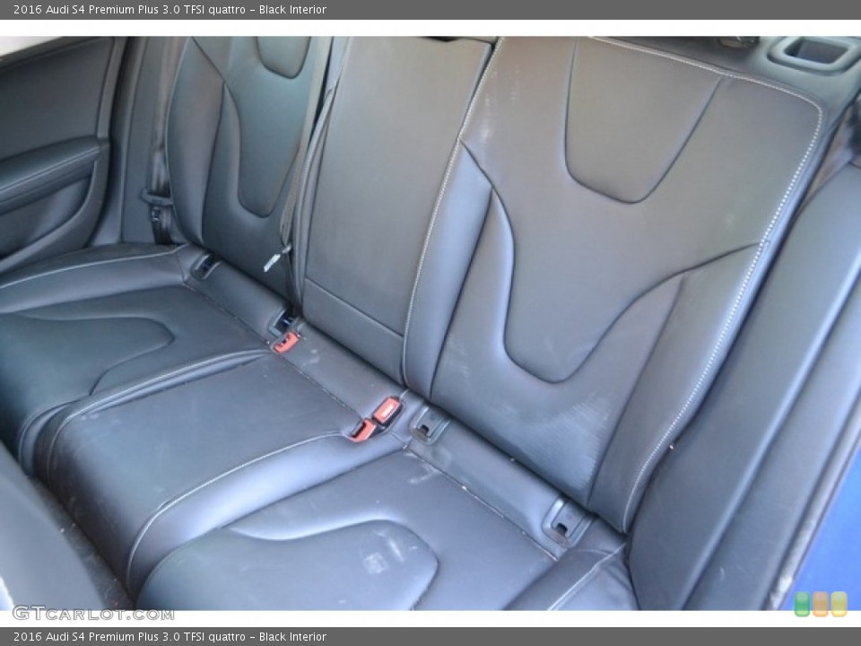 Black Interior Rear Seat for the 2016 Audi S4 Premium Plus 3.0 TFSI quattro #112316199