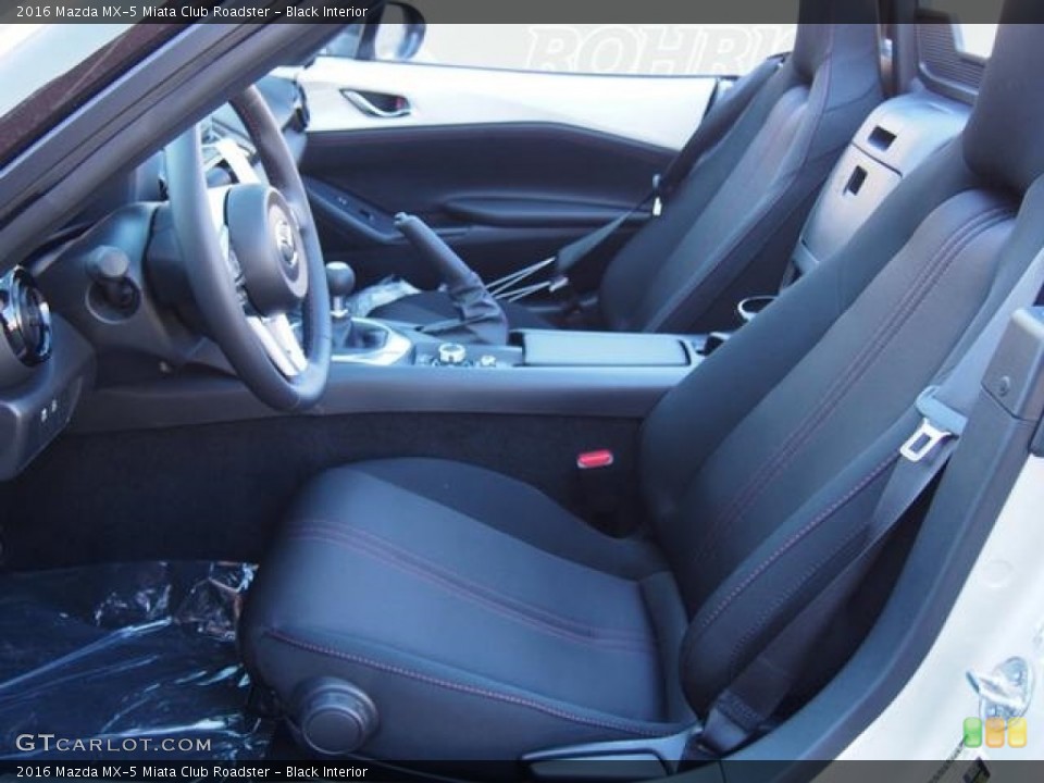 Black Interior Front Seat for the 2016 Mazda MX-5 Miata Club Roadster #112318248