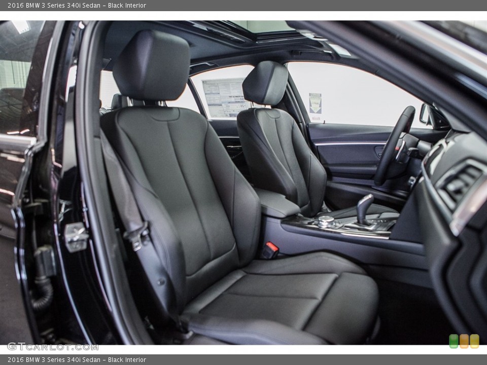 Black Interior Front Seat for the 2016 BMW 3 Series 340i Sedan #112322268