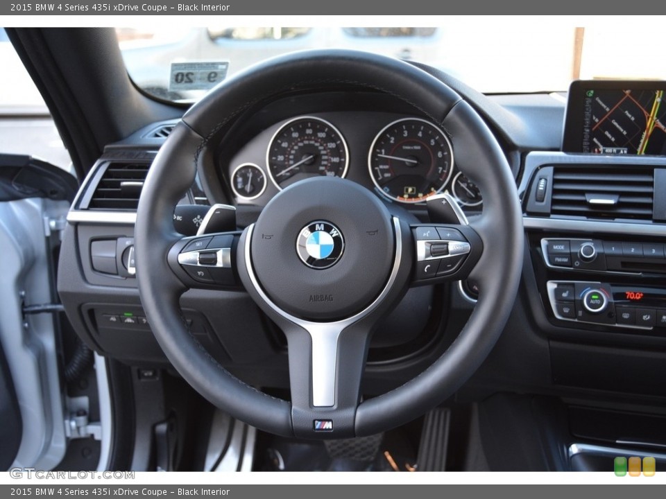 Black Interior Steering Wheel for the 2015 BMW 4 Series 435i xDrive Coupe #112339560
