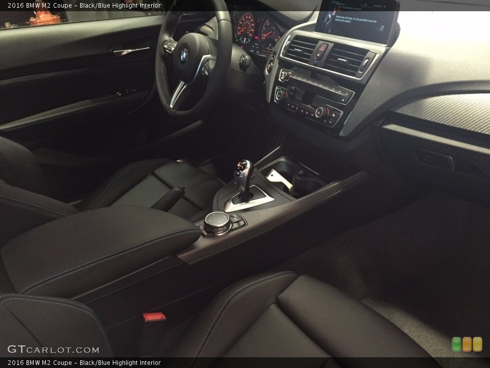 Black/Blue Highlight Interior Photo for the 2016 BMW M2 Coupe #112364253